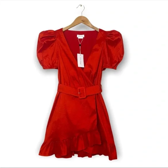 Lovers & Friends Ella Red Wrap Dress - Picture 5 of 11